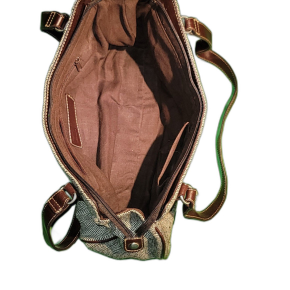 Relic by Fossil Vintage Handmade Flower Embroidered Tote Purse - Picture 6 of 9